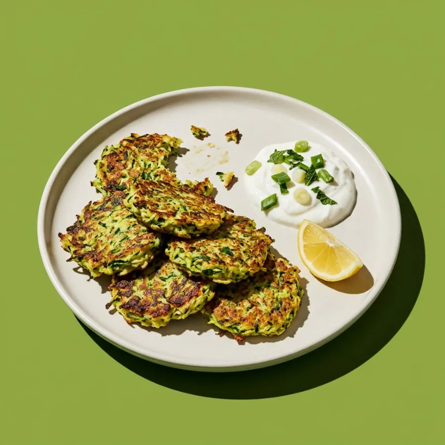 Courgette and mint fritters, photo 3