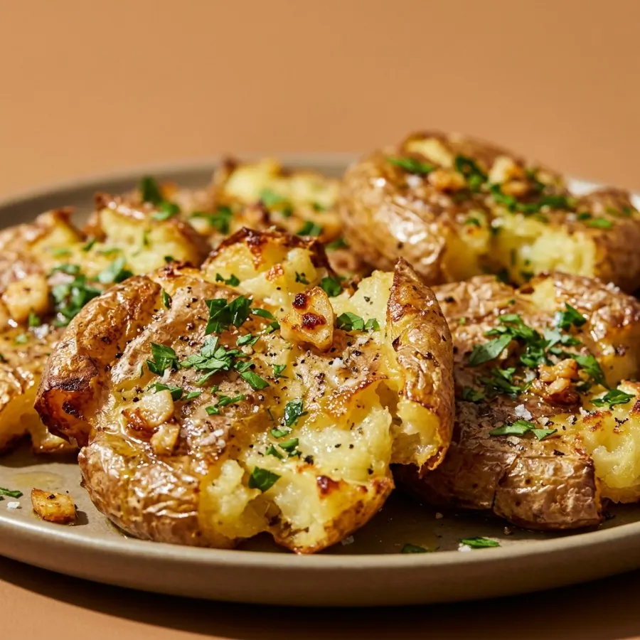 Crispy garlic smashed potatoes, photo 2