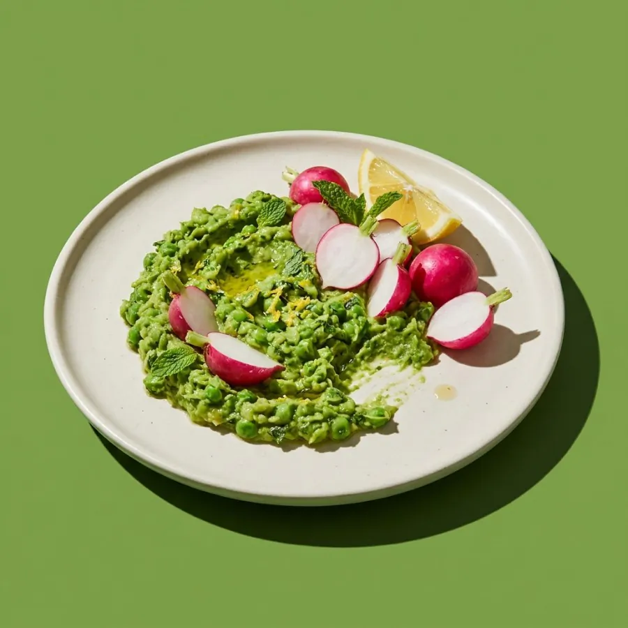 Erbsen-Minze-Dip mit Radieschen, Foto 3