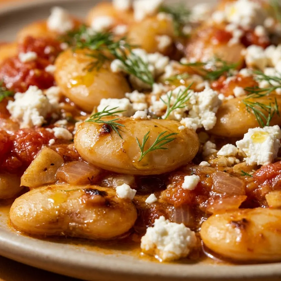 Baked butter beans with feta and dill, photo 2