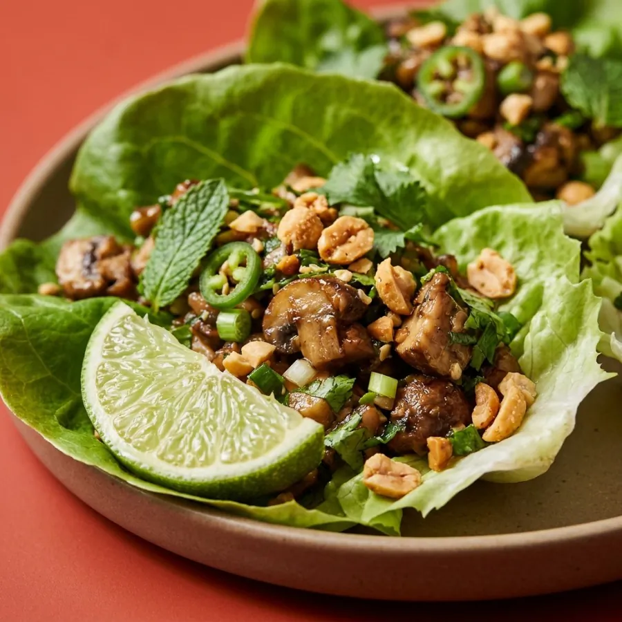 Mushroom larb lettuce cups, photo 2