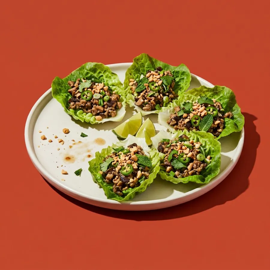 Mushroom larb lettuce cups, photo 3
