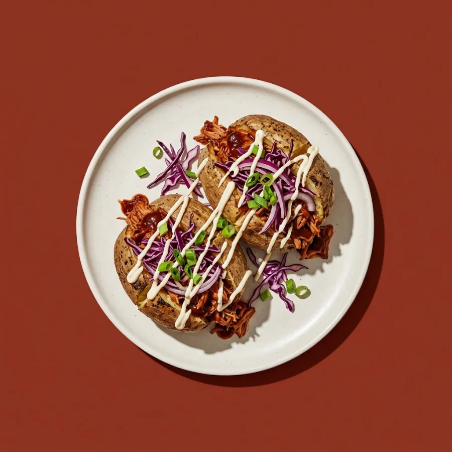 BBQ jackfruit jacket potatoes