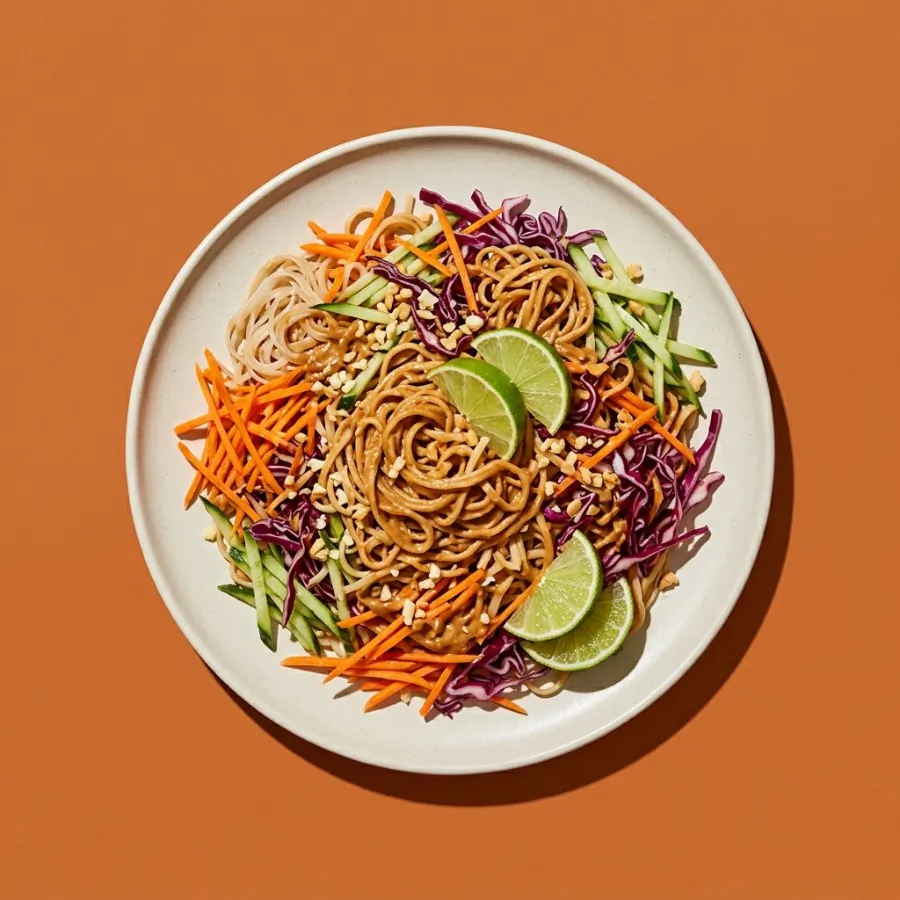 Peanut noodle sharing salad