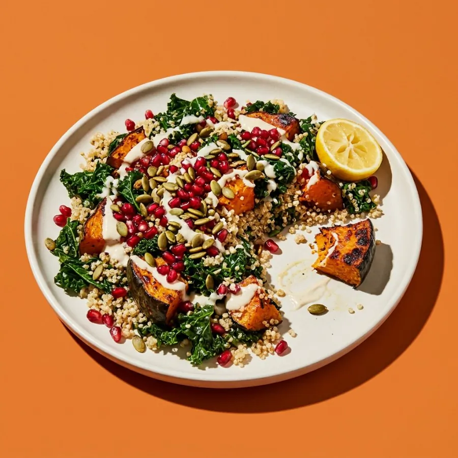 Roast squash and pomegranate quinoa platter, photo 3