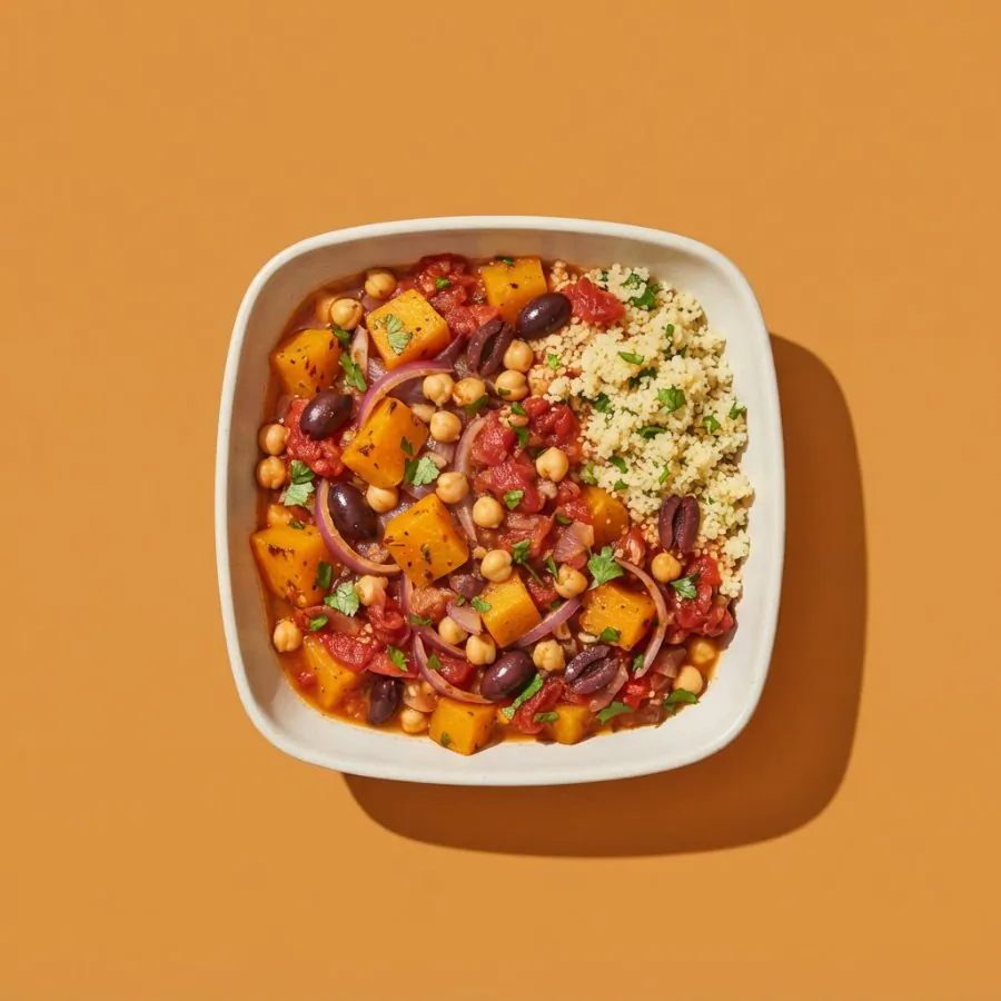 Tagine with squash and olives