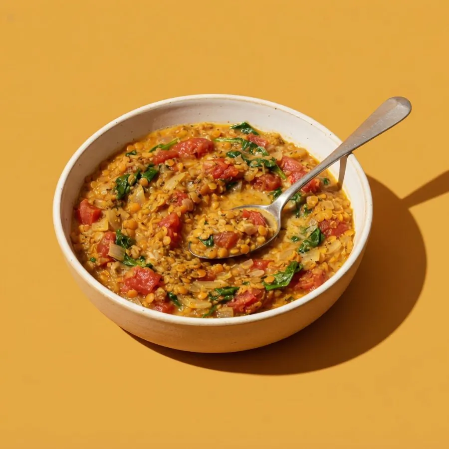 Linseneintopf mit Kokos und Tomate, Foto 3