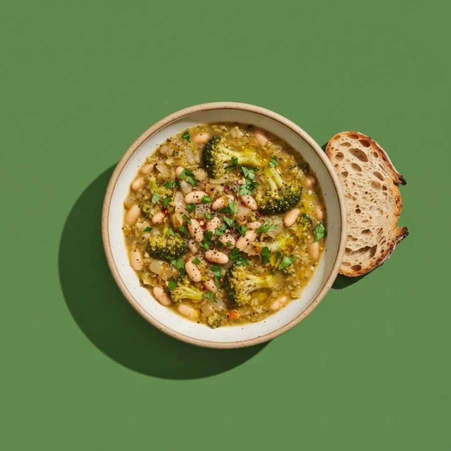 Broccoli and white bean soup