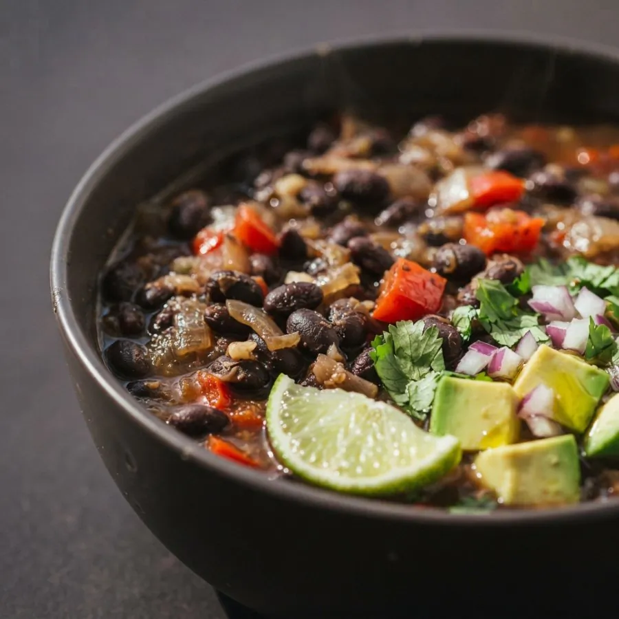 Black bean soup with lime, photo 2