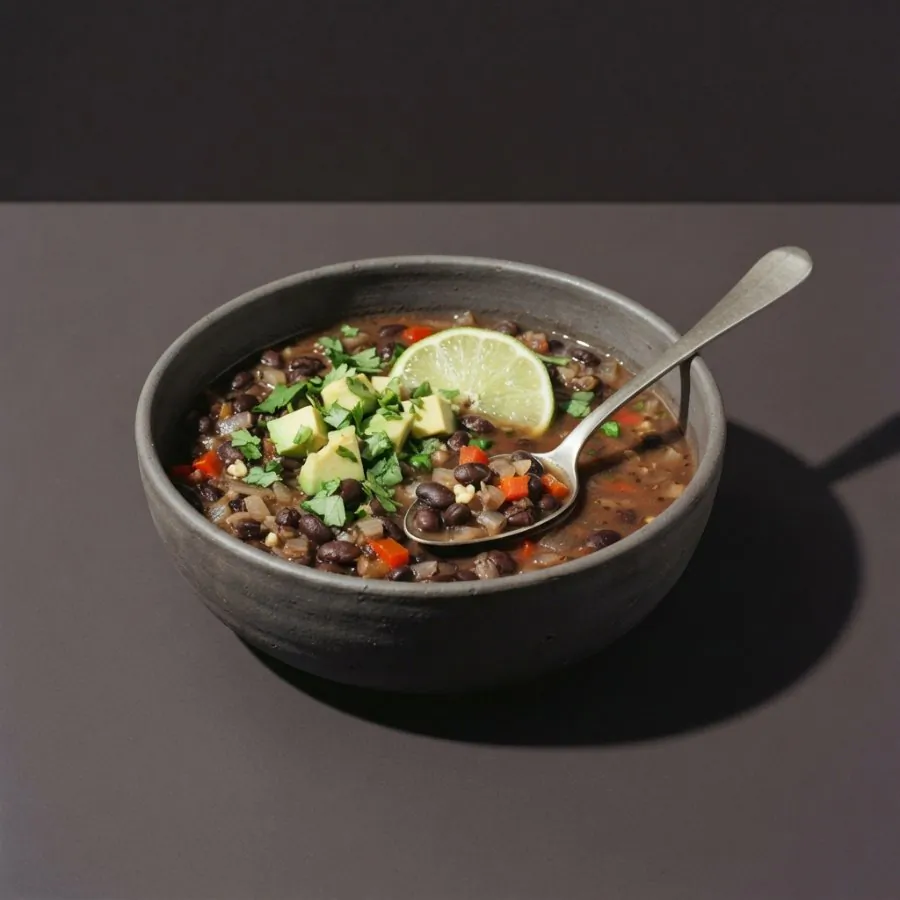 Black bean soup with lime, photo 3