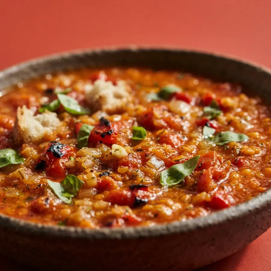 Tomato and red pepper soup, photo 2