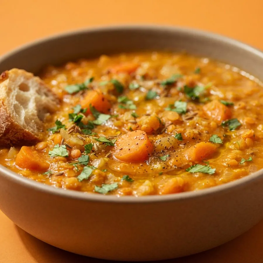 Carrot, lentil and cumin soup, photo 2