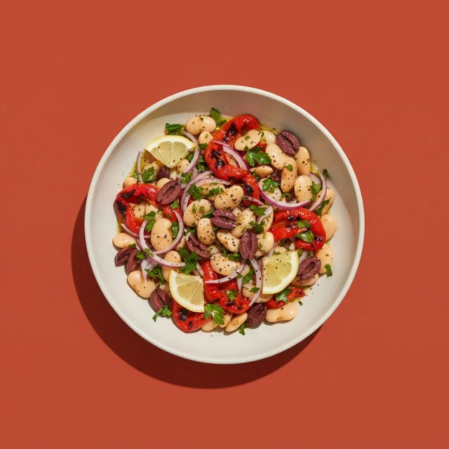 Butter bean and roast pepper salad