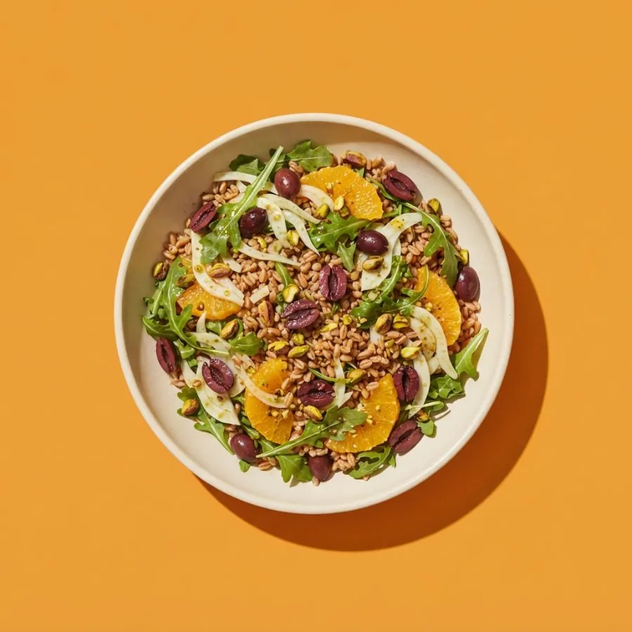 Farro, fennel and orange salad