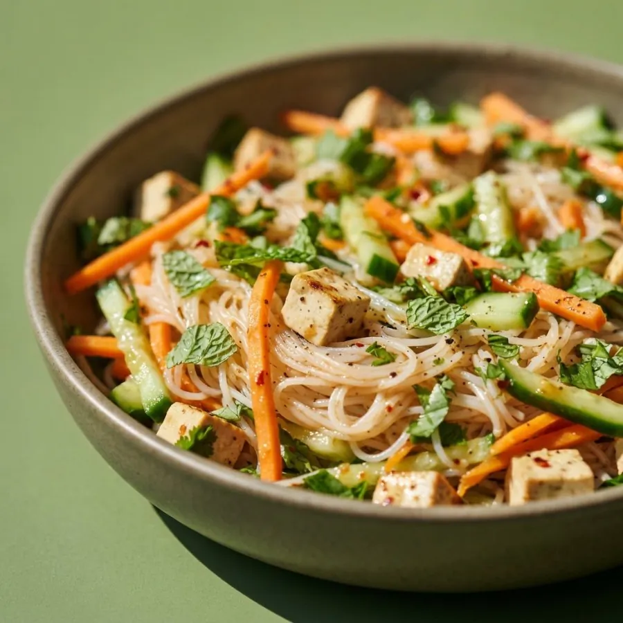 Rice noodle and herb salad, photo 2