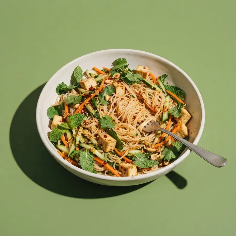 Rice noodle and herb salad, photo 3