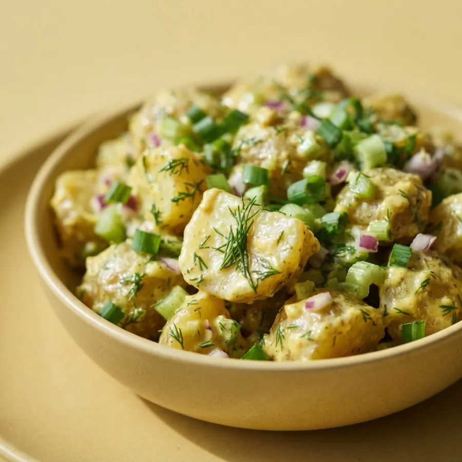 Potato salad with mustard and dill, photo 2