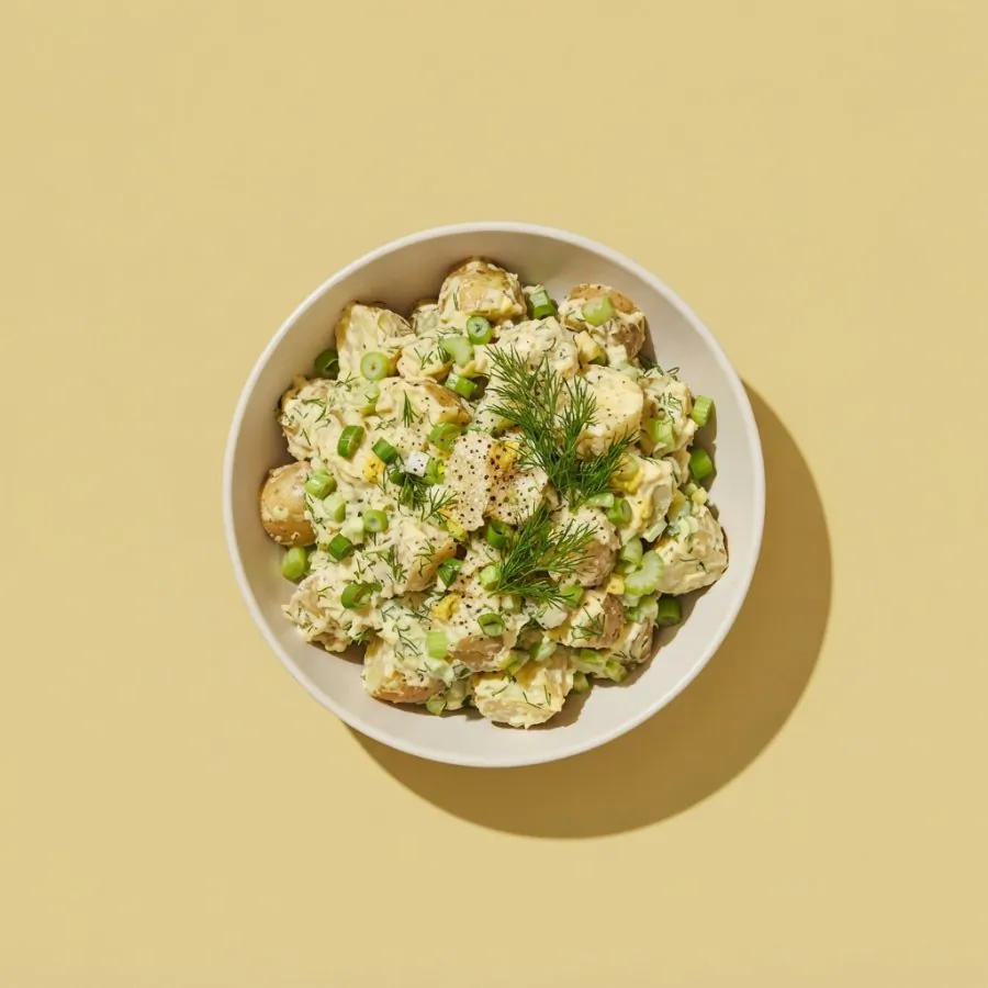 Potato salad with mustard and dill