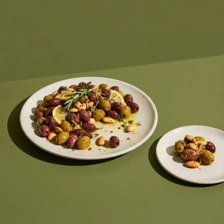 Marinated olives and almonds, photo 3